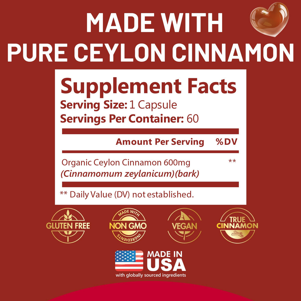 Antioxidant support from Ceylon cinnamon capsules
