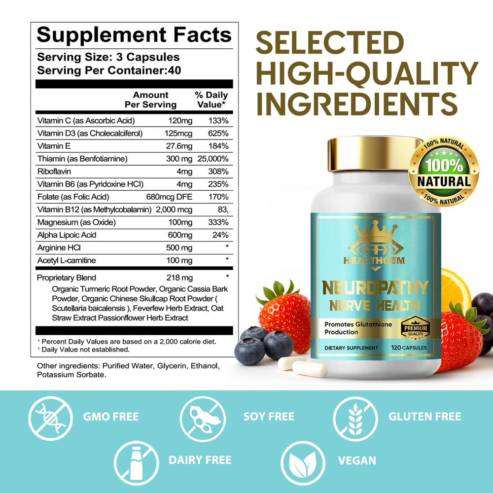 Antioxidants and B vitamins for nerve health