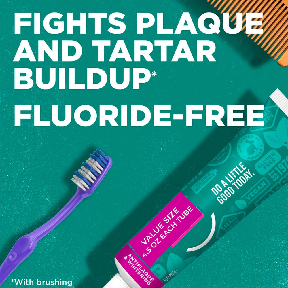 Close-up of peppermint toothpaste tube branding