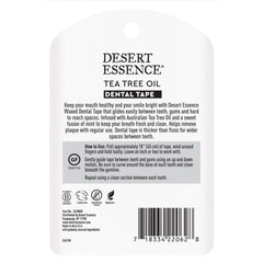 Antiseptic tea tree and mint dental tape details