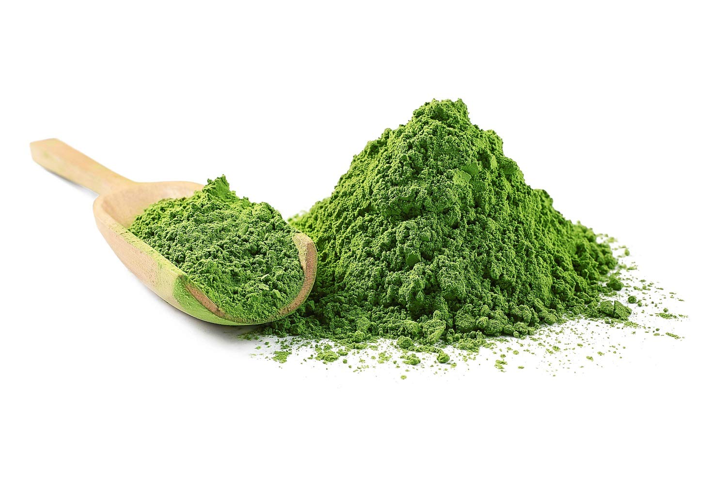 Barley grass powder close-up