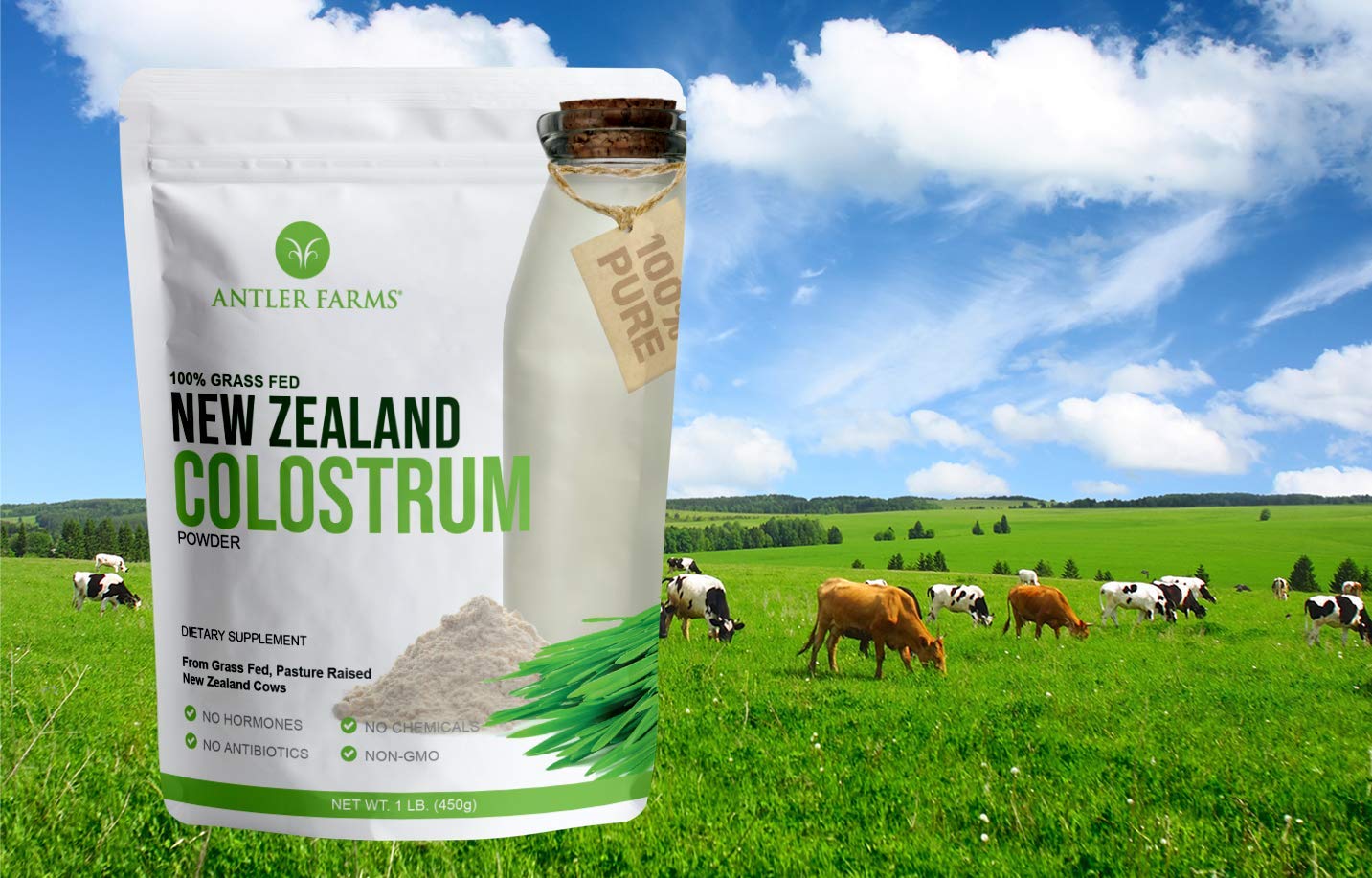 Clean sourced NZ colostrum with no hormones or antibiotics