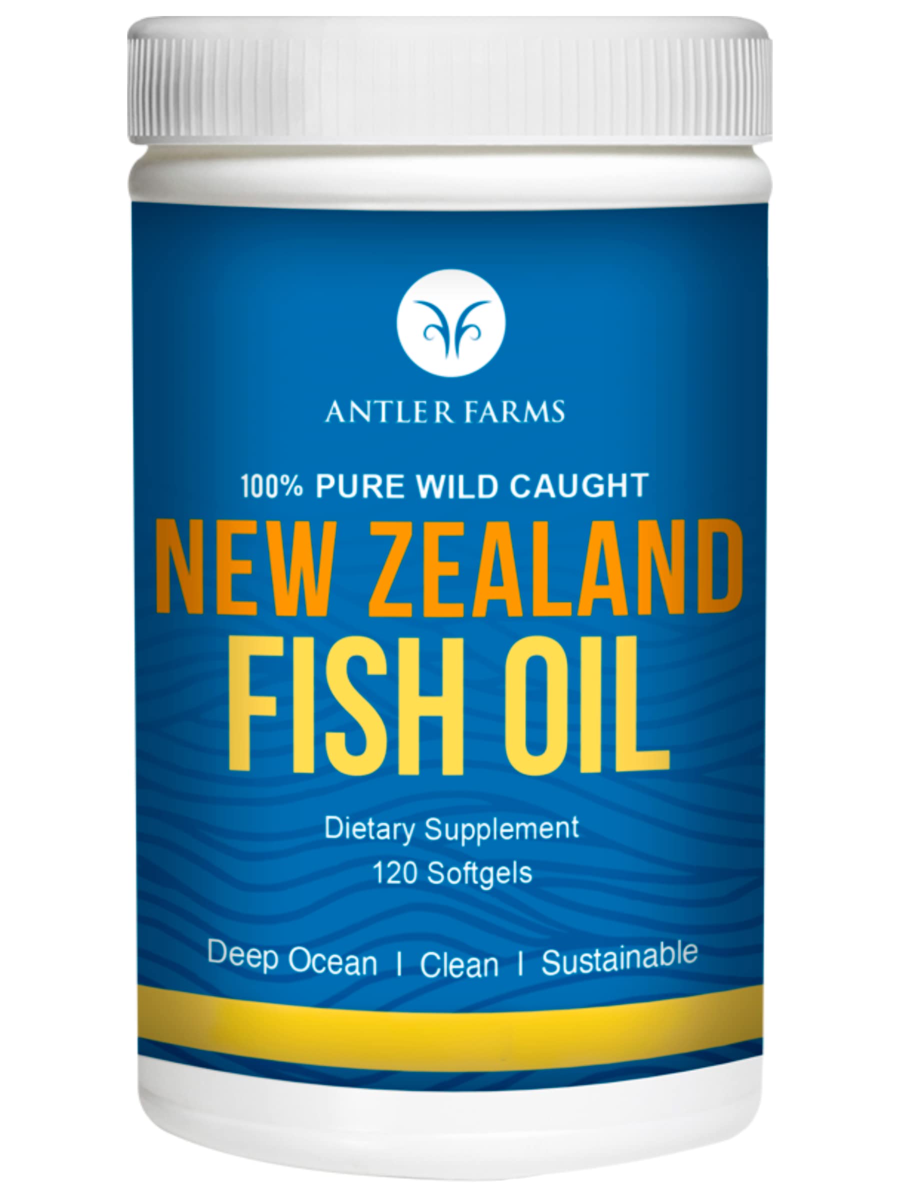 Antler Farms NZ Fish Oil 120 Softgels bottle