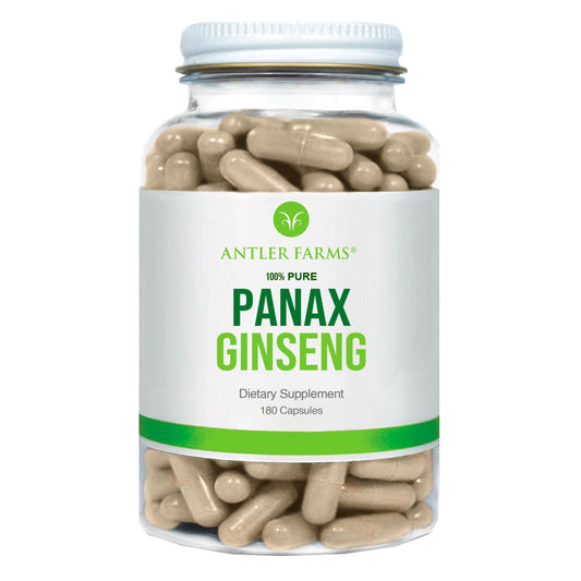 Antler Farms Panax Ginseng Extract bottle - 180 capsules, 500mg