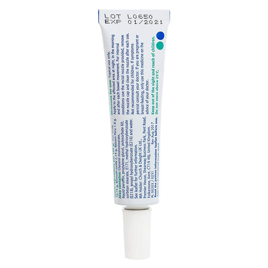 Applying Anusol Cream to affected area