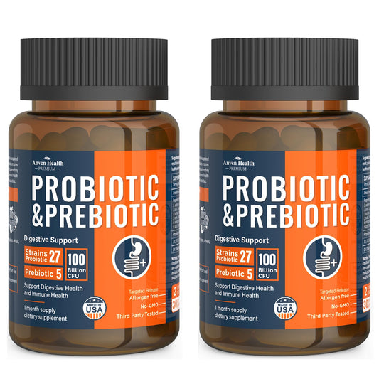Front of Anven Health Probiotics bottle with 120 capsules