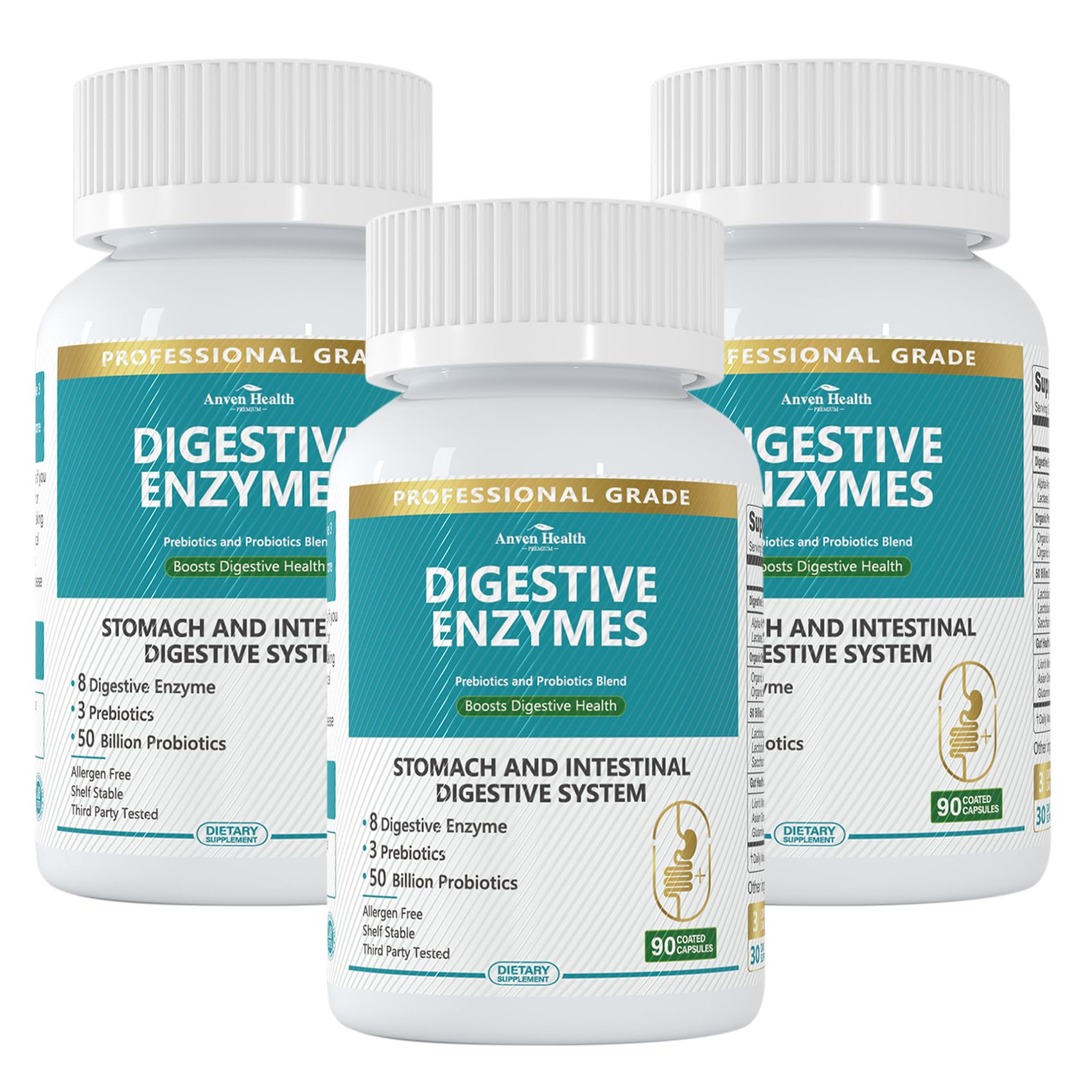 Anven Health 800mg Digestive Enzymes bottle with 270 capsules