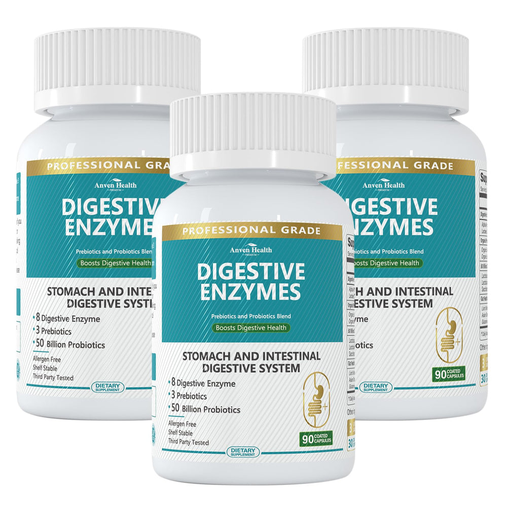 Anven Health 800mg Digestive Enzymes bottle with 270 capsules