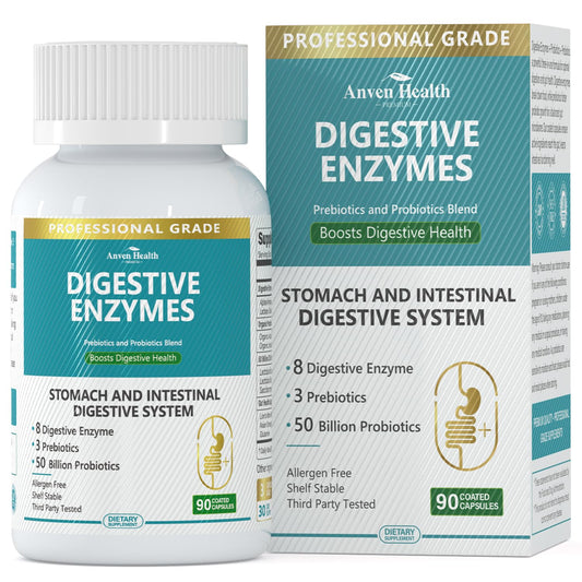Anven Health 800mg Digestive Enzymes bottle with label