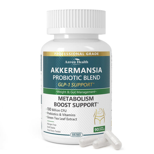 Main product image of Anven Health GLP-1 supplement bottle