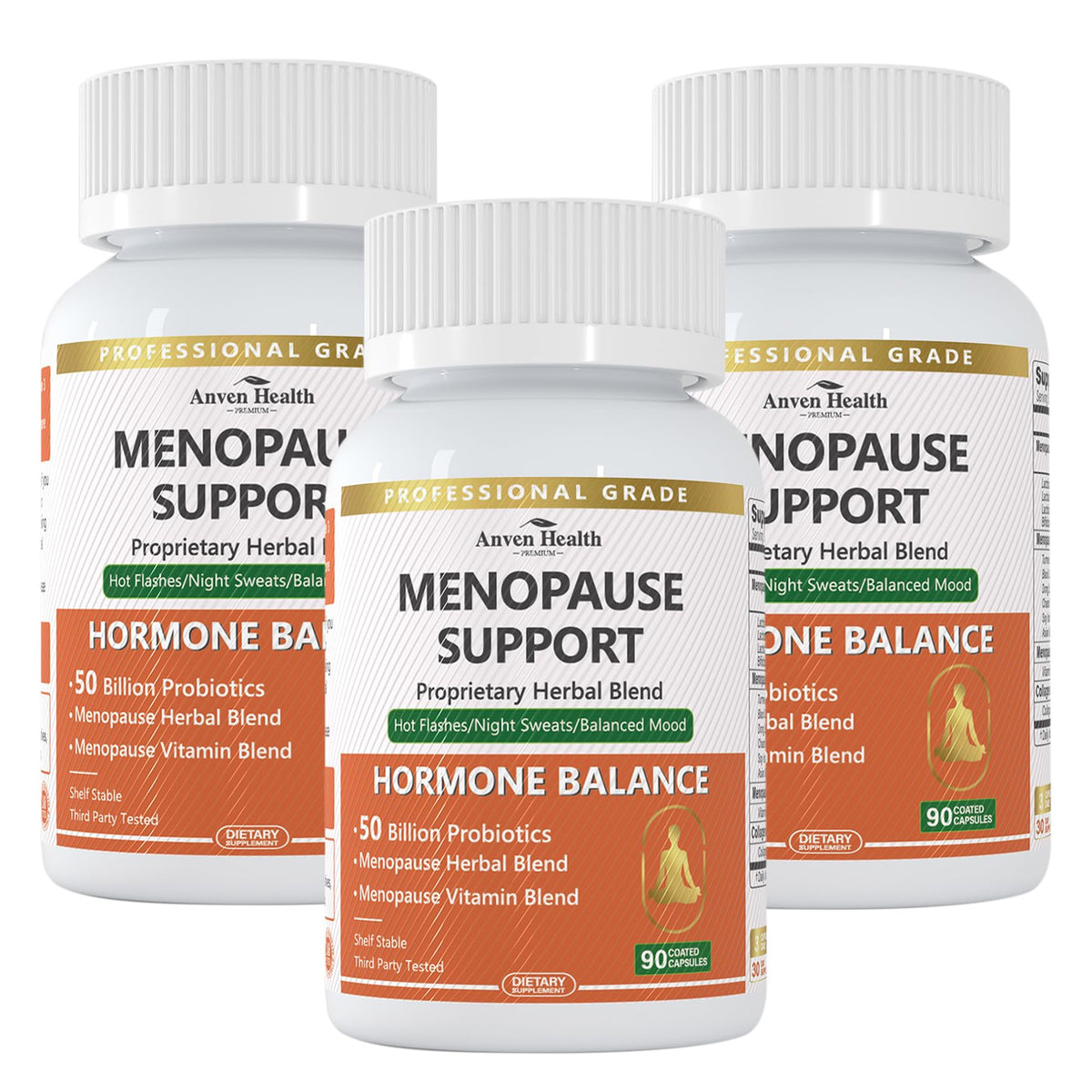 4-in-1 menopause support formula with herbs, probiotics, collagen, and vitamins