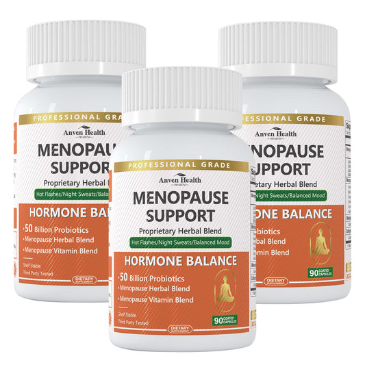 4-in-1 menopause support formula with herbs, probiotics, collagen, and vitamins
