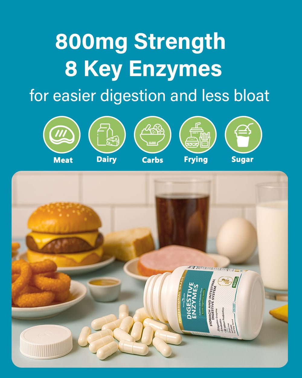 Organic Lion’s Mane and L-Glutamine for gut-brain support