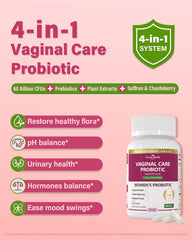 Label highlighting 60 Billion CFU Probiotic + Prebiotic