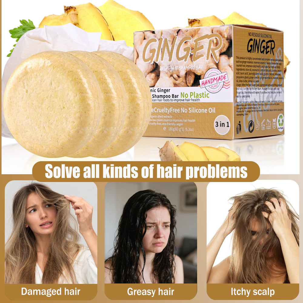 Anweina Ginger Hair Shampoo Bar, daily use on all hair types
