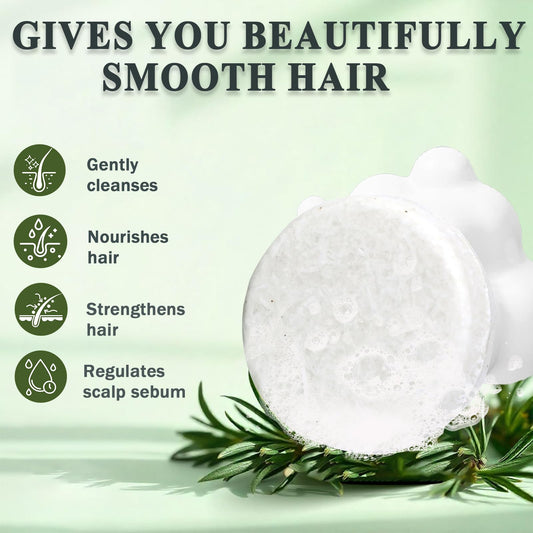 Anweina Rosemary Shampoo Bar ingredient close-up with rosemary and shea butter for healthy hair.