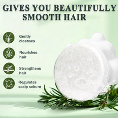 Anweina Rosemary Shampoo Bar ingredient close-up with rosemary and shea butter for healthy hair.