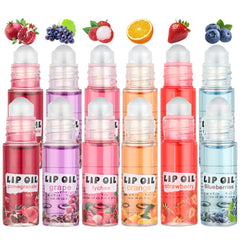 Anwuozu lip gloss set with rollerball applicator for precise, mess-free on-the-go application.