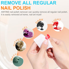 ANYINS travel-size remover pads fit easily in purses for quick touch-ups