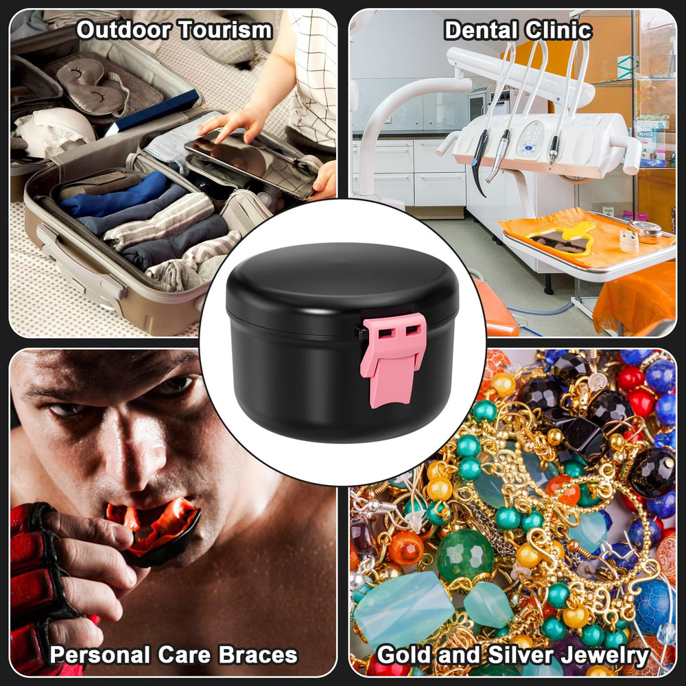 Dishwasher-safe ABS denture case with detachable basket