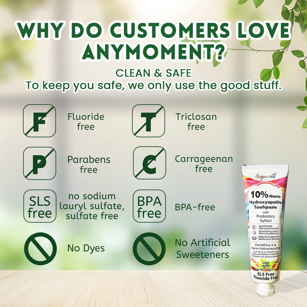 Fluoride-free, SLS-free toothpaste illustration