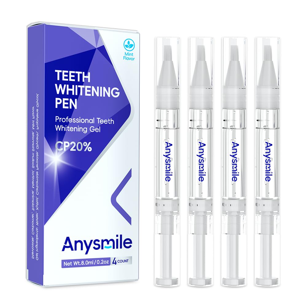 Anysmile teeth whitening pens four-pack front view