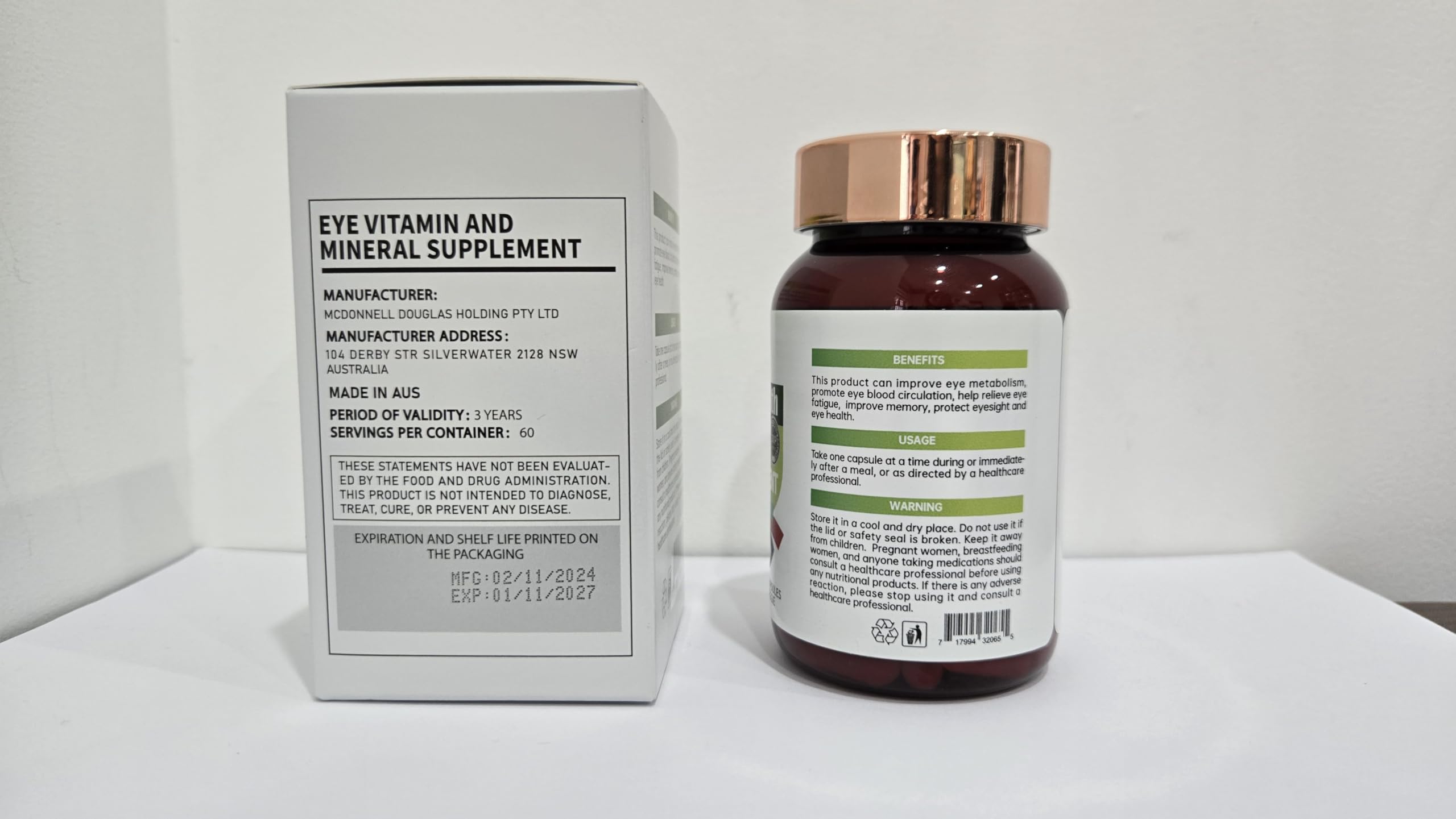 ANYTALK Eye Vitamins 60 capsules bottle packaging