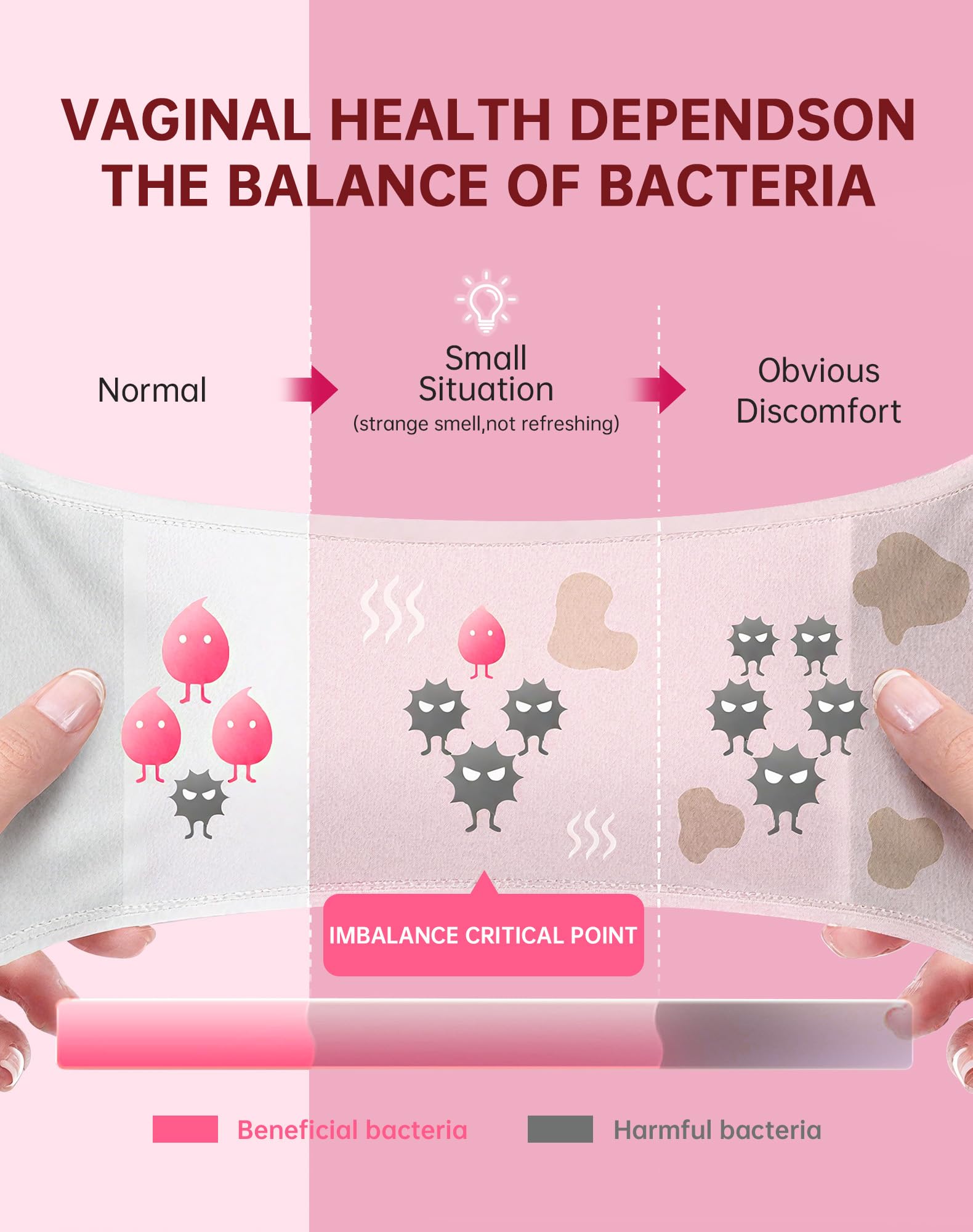 Illustration of vaginal health freshness and odor control