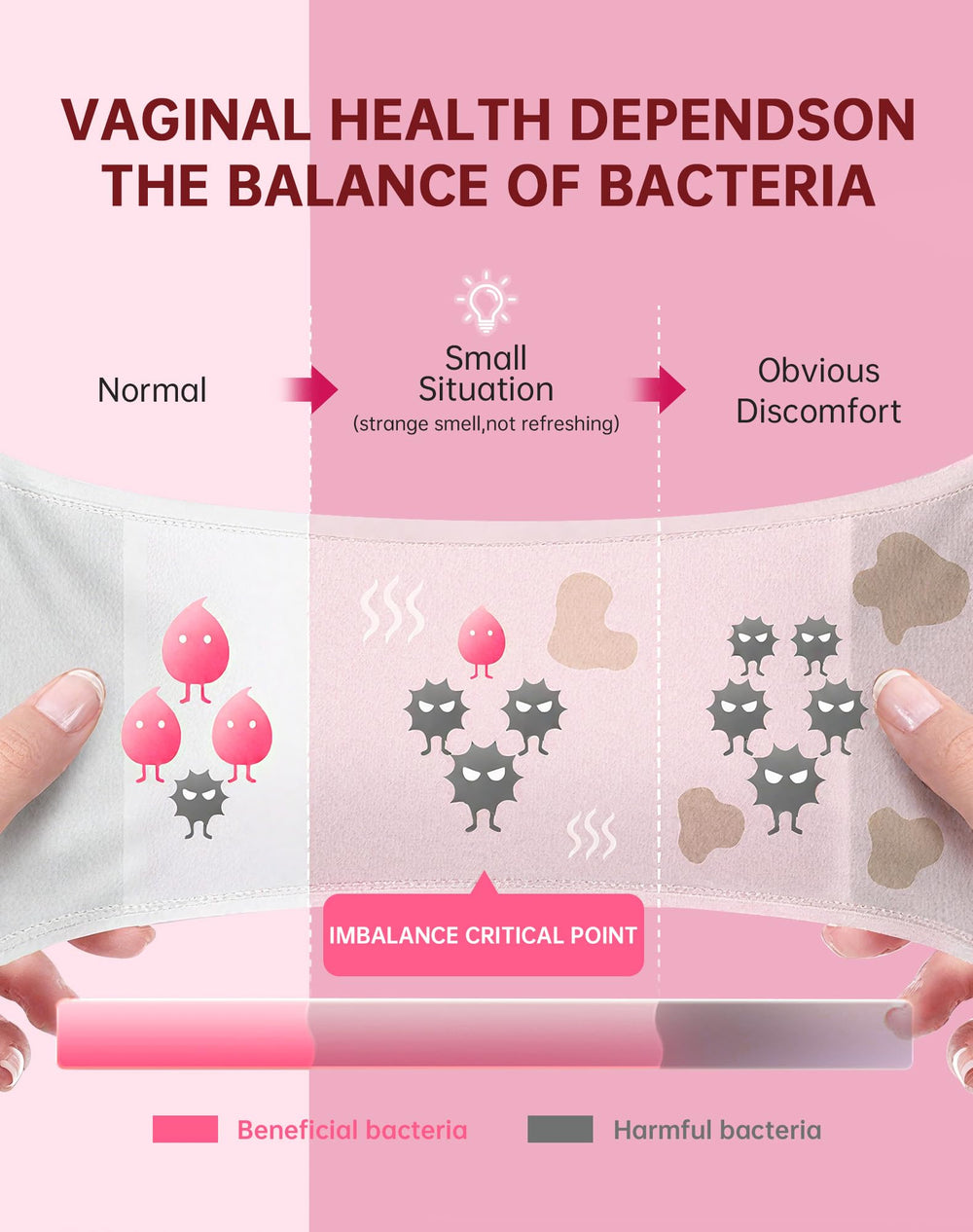 Illustration of vaginal health freshness and odor control