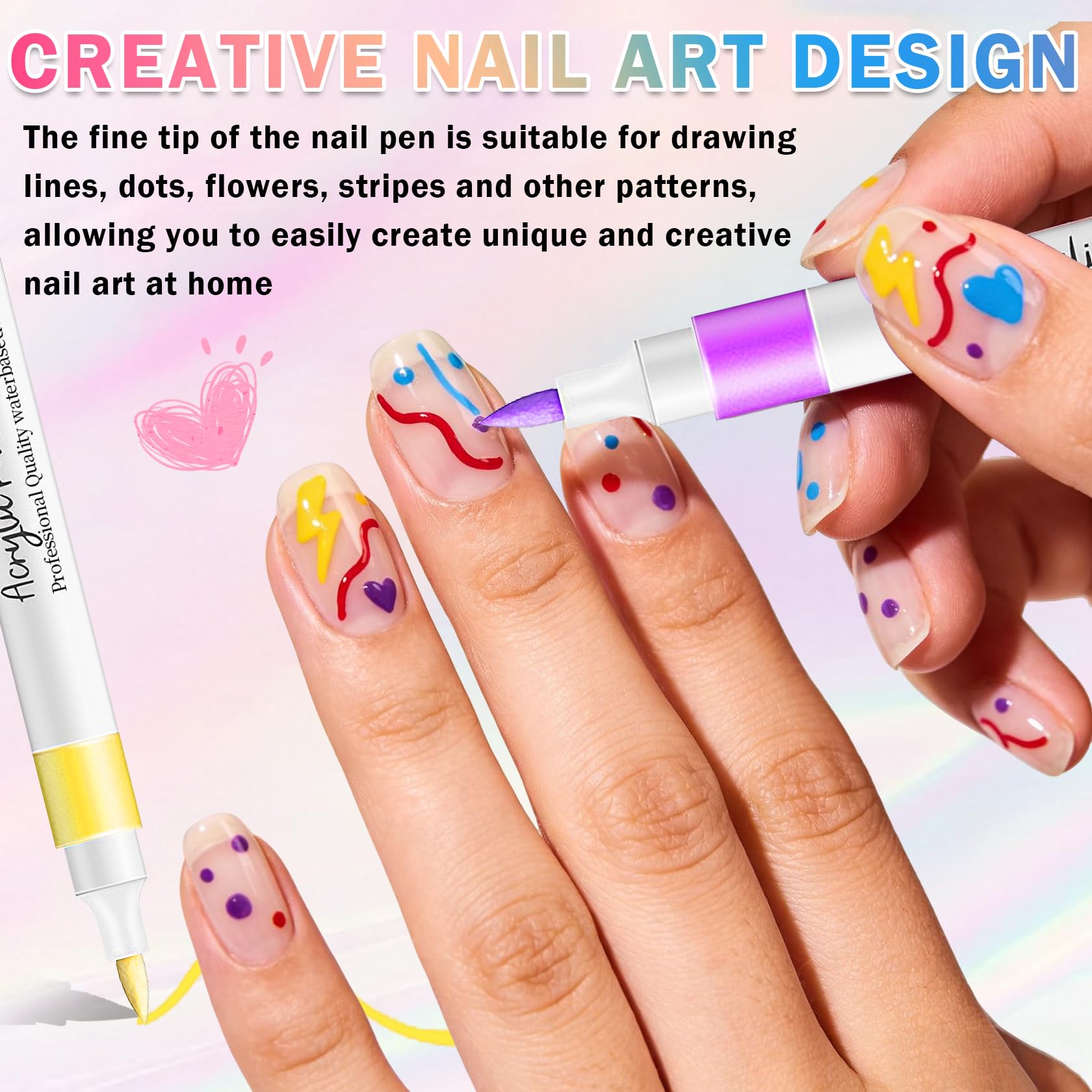 AOAZXBB quick-drying pigments minimize smudges during nail art.