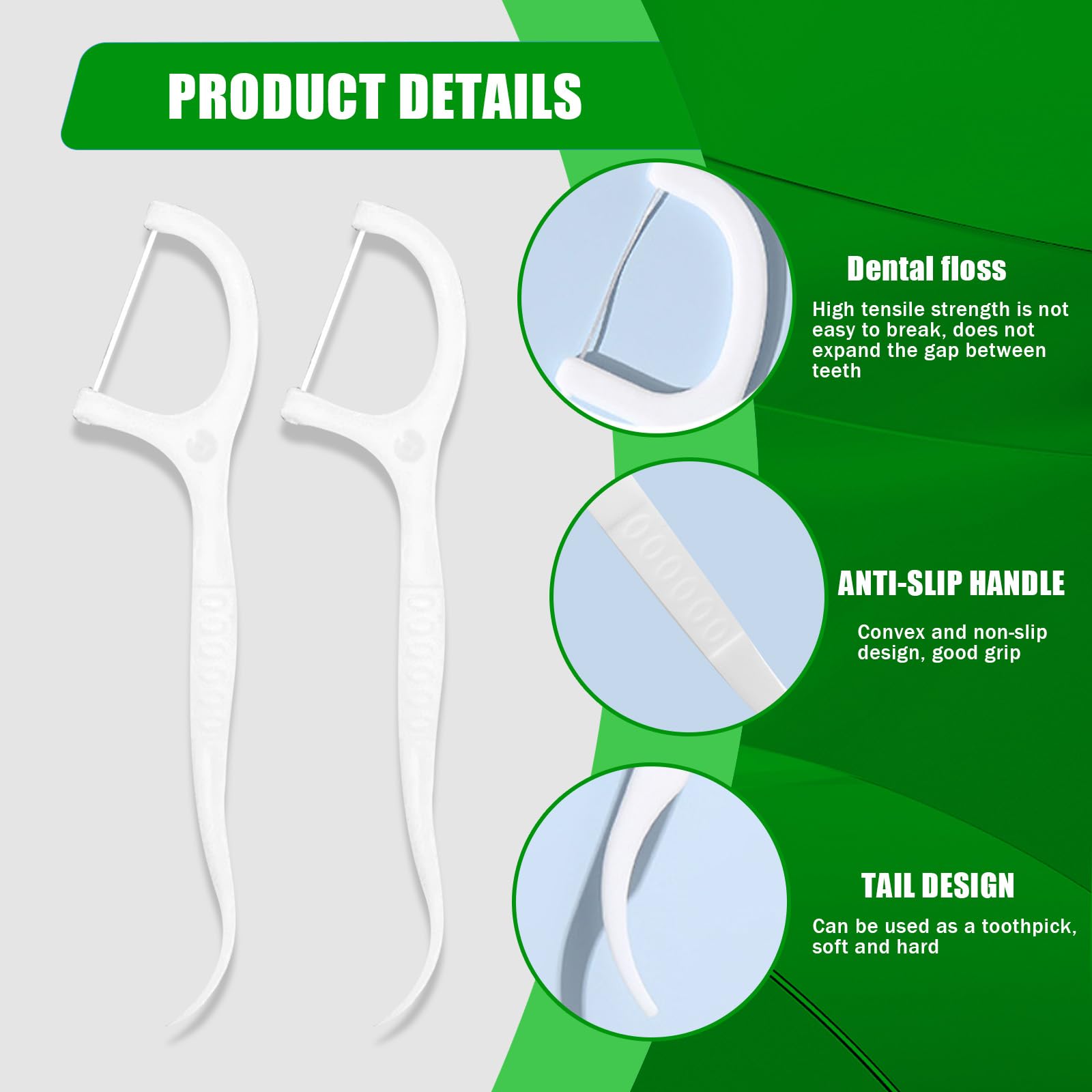 Braces-friendly dental floss picks for between-teeth cleaning