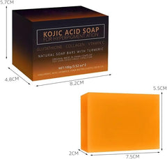 Lathering AOJUIGO turmeric soap creates rich foam for cleansing