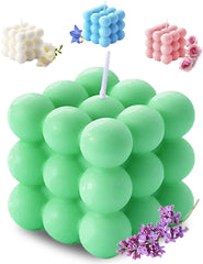 Bubble Scented Candle in Lavender Green color, 5.4 oz