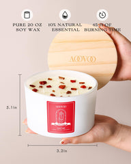 Candle top adorned with cinnamon bark, star anise and gold foil