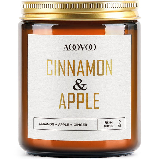 AOOVOO front view of apple cinnamon jar, elegant gift-ready look