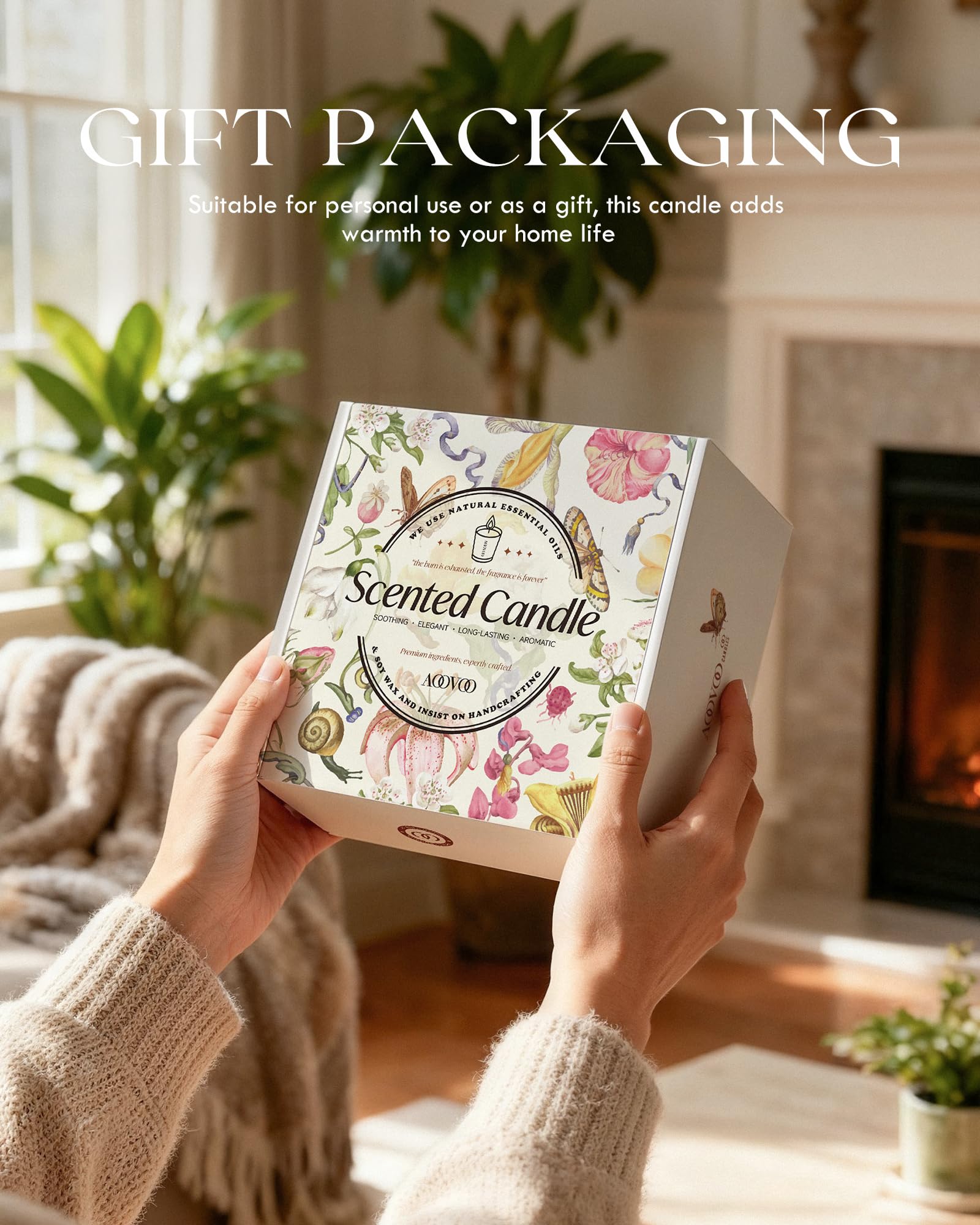 Gift-ready AOOVOO Calm Candles gift box