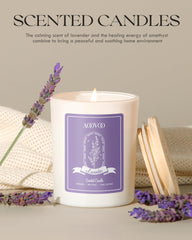 Gift-ready AOOVOO lavender candle gift set for women