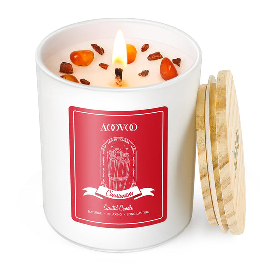 AOOVOO Cinnamon Scented Candle 7oz for Women