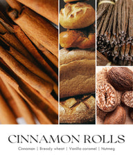 Candle burning with bakery-fresh cinnamon scent