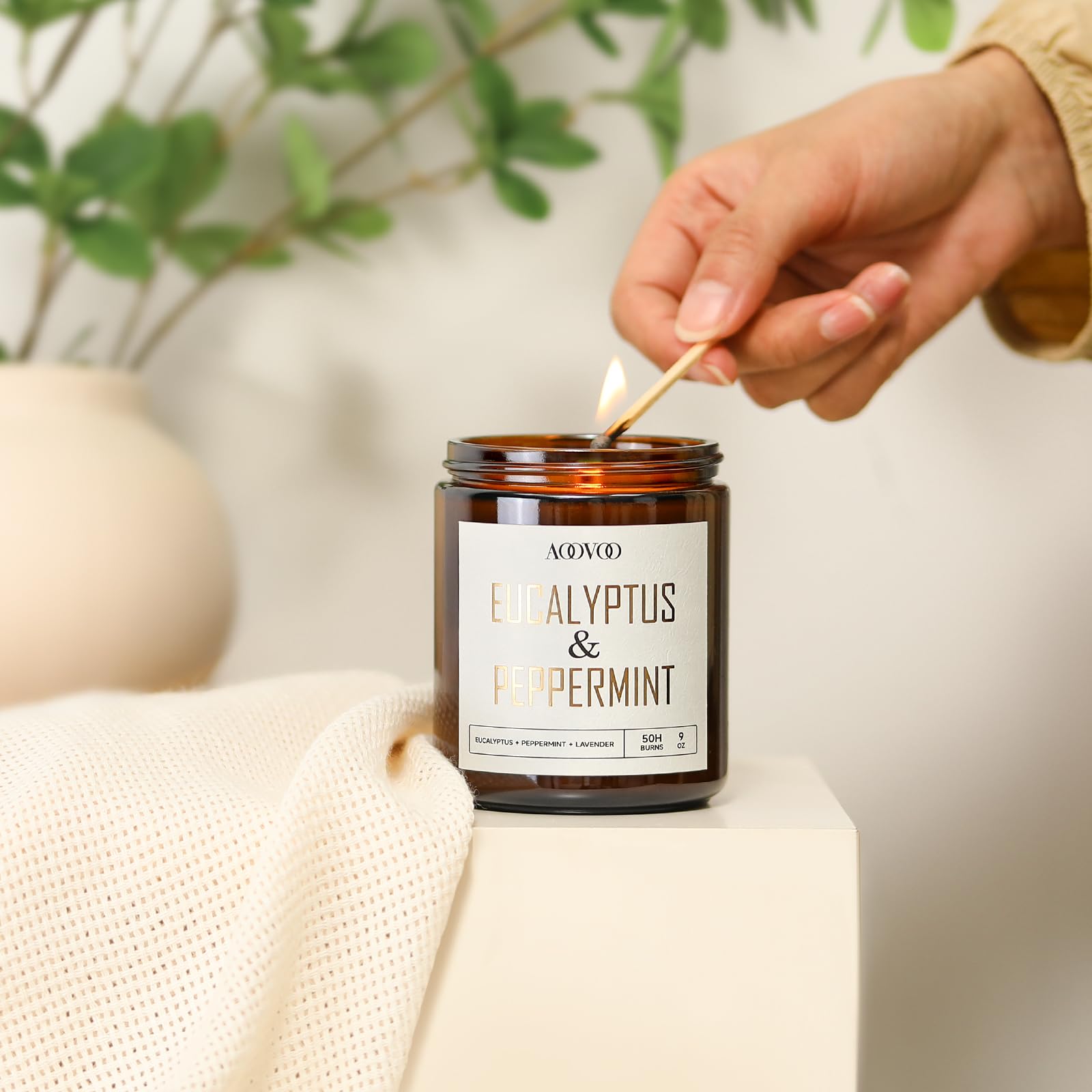 9oz Soy wax candle with elegant labeling