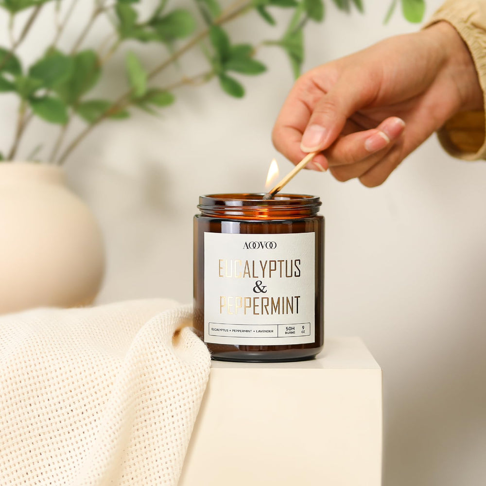 9oz Soy wax candle with elegant labeling