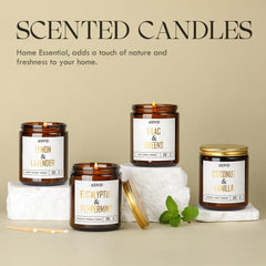 Gift-ready AOOVOO candle with gold lettering