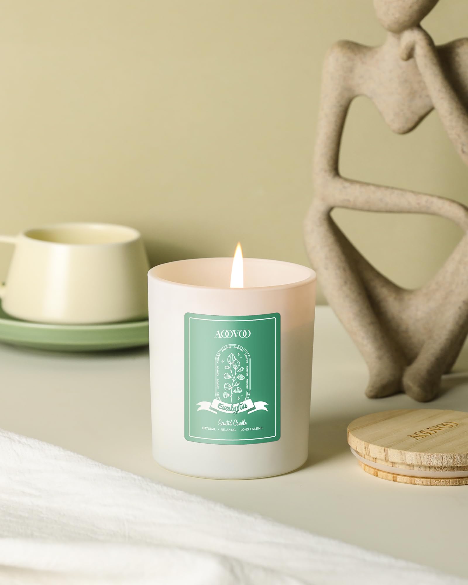 Home ambiance candle for relaxation and self-care