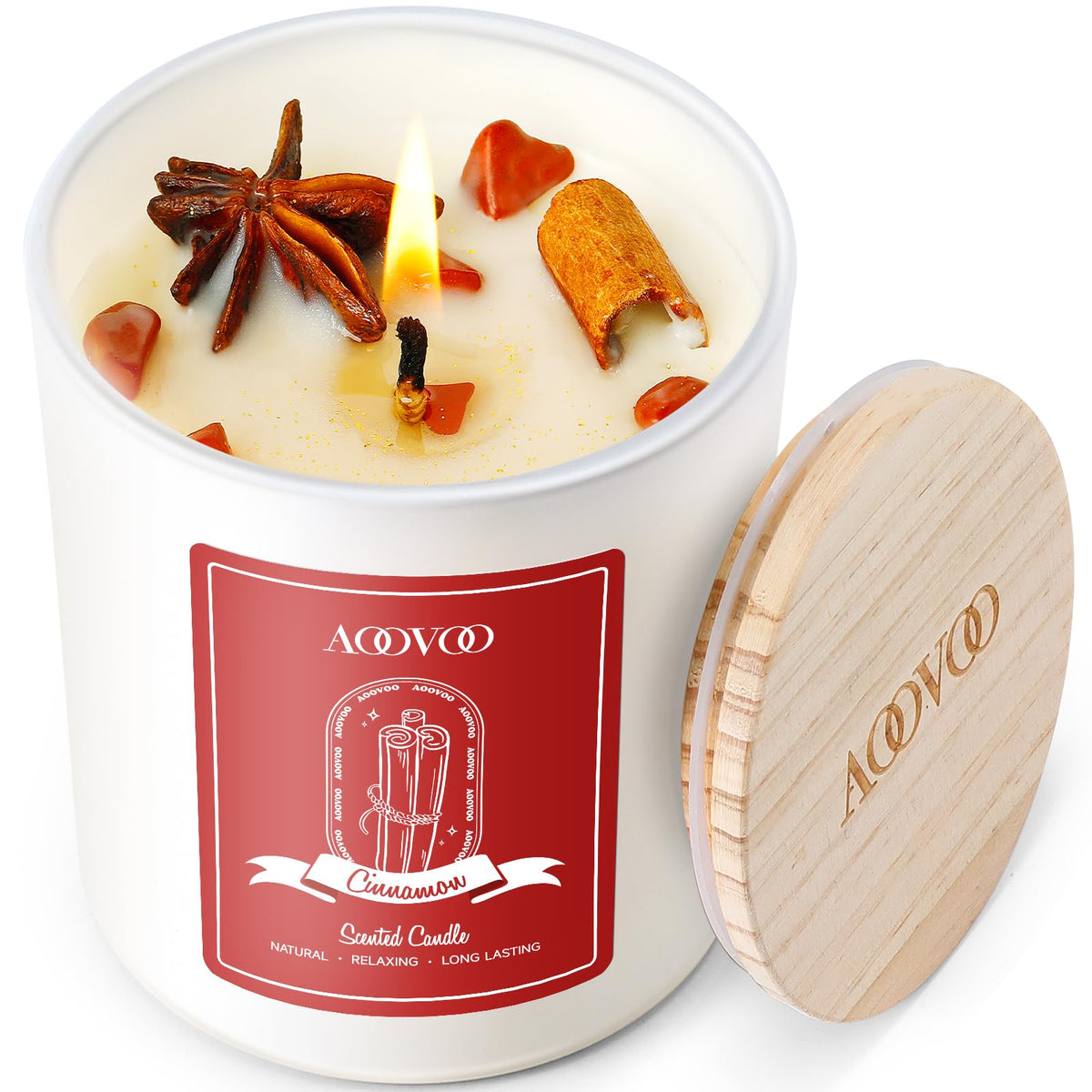 AOOVOO front packaging showing apple cinnamon scent and gift-ready box