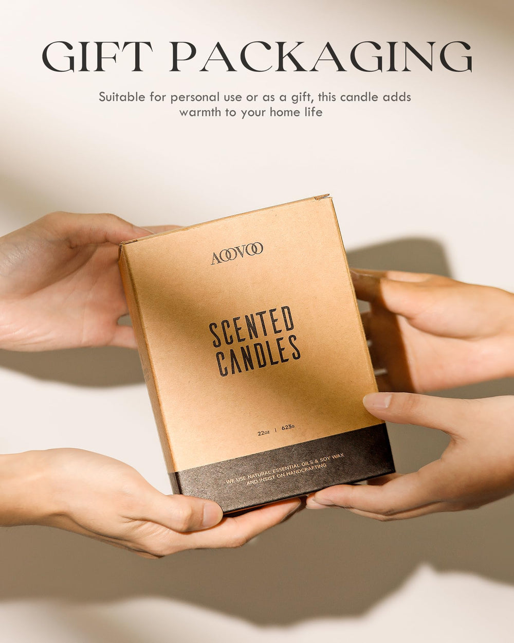 Burn time indicator up to 110 hours for AOOVOO Hello Winter Candle