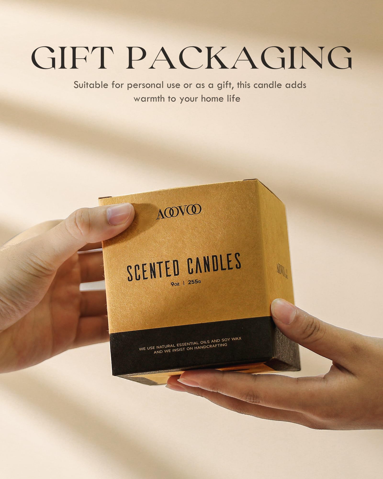 Packaging and gift-ready presentation of AOOVOO Hello Winter Candle