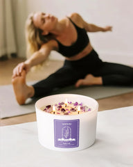 AOOVOO lavender candle label design and branding