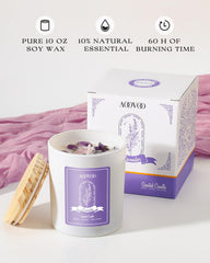 Pure soy wax and lead-free wick detail