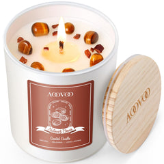 AOOVOO Nutmeg Beans candle 10oz jar front view