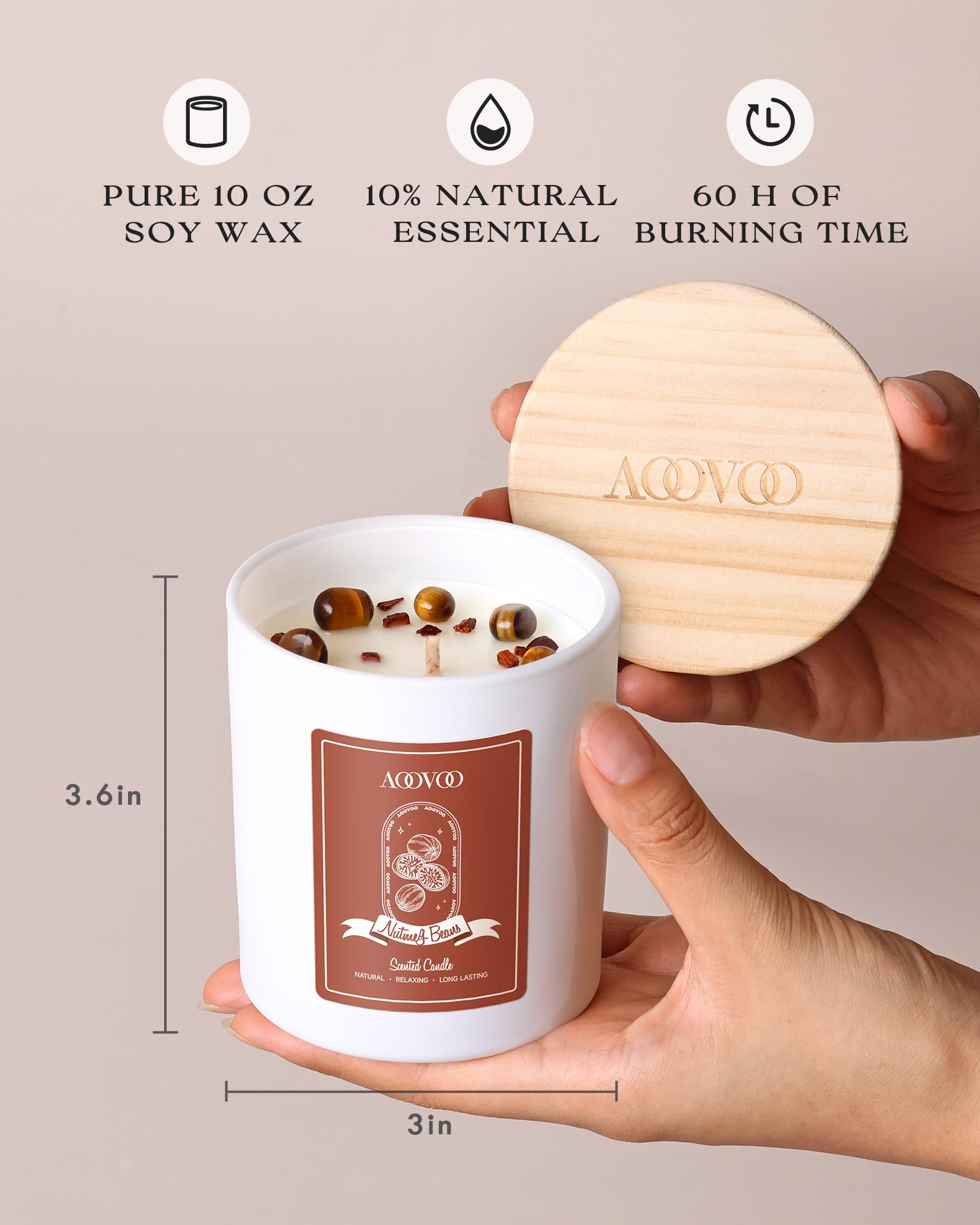 Fall packaging box for AOOVOO Nutmeg Beans candle